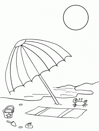 Beach Themed Coloring Pages | Coloring