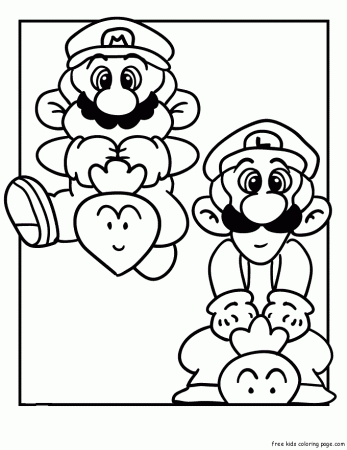 Mario And Luigi Coloring Pages To Print | Printable Coloring Pages