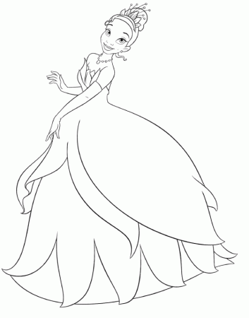 Disney Tiana Princess Coloring Pages #2 | Disney Coloring Pages