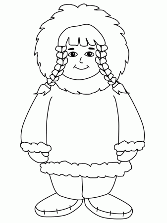 Inuit Girl Countries Coloring Pages & Coloring Book