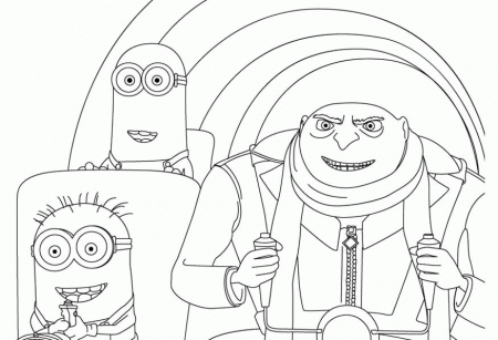 Kids Coloring Despicable Me Minions Coloring Pages For Kids 