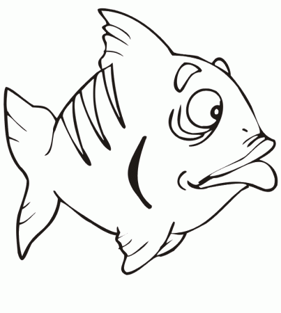 GoldFish Coloring Page | A Very Cartoonish Goldfish