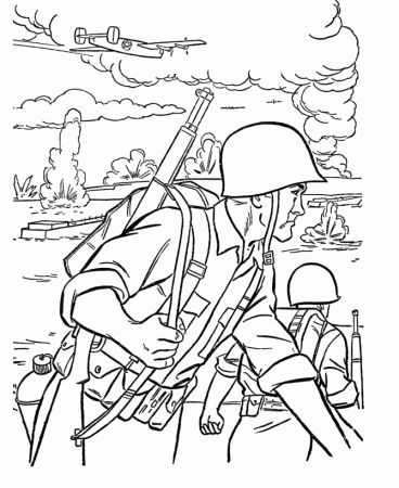 USA-Printables: D-Day Europe coloring sheet - American History in 
