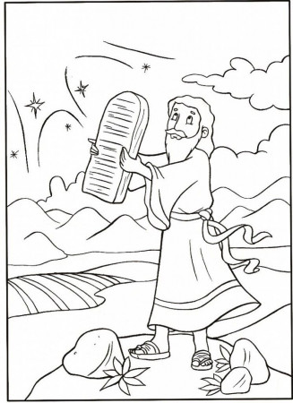 ALL DRAWINGS OF MOSES Colouring Pages