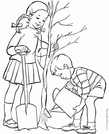 Arbor Day Coloring Book Pages!