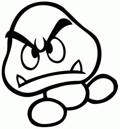 Goomba Coloring Page - Coloring Home
