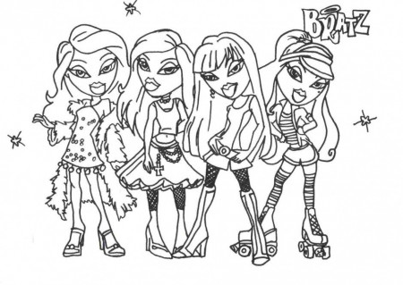 Bratz Free Coloring Pages Coloring Pages Bratz Free Printable 