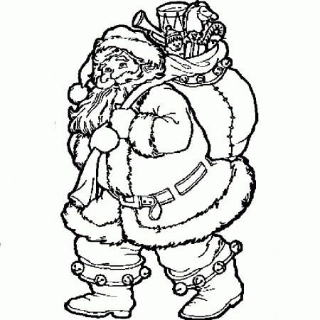 santa claus coloring pictures for kids pics