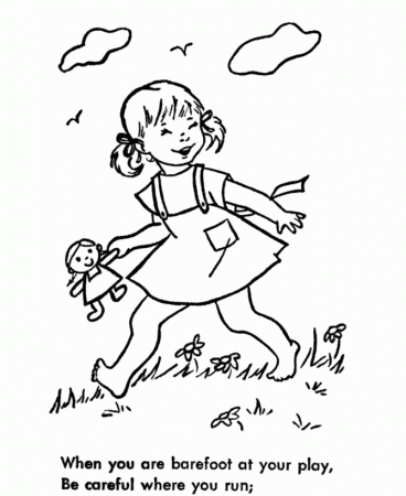 children walking safety Colouring Pages