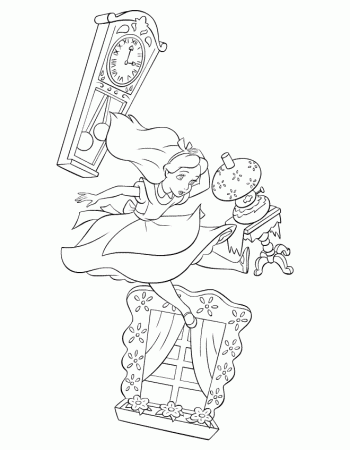 Alice In Wonderland Coloring Page