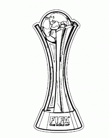 Print World Cup Trophy Soccer Coloring Pages or Download World Cup 