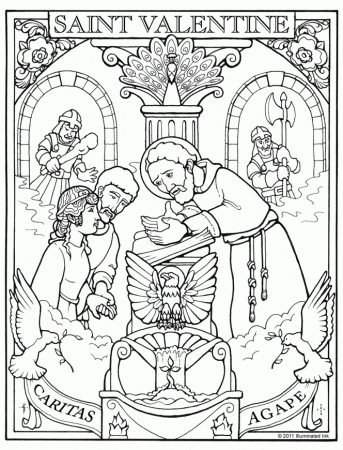 st valentine coloring page | Stuff for class