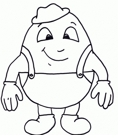 Humpty Dumpty Sat On A Wall Coloring Page Images & Pictures - Becuo