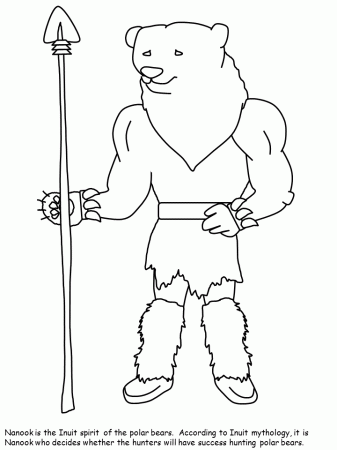 Inuit Nanook Text Countries Coloring Pages & Coloring Book