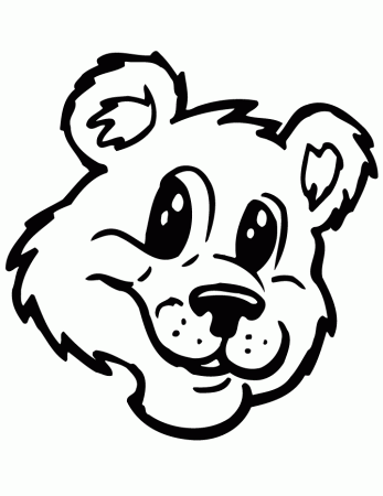 Teddy Bear Face Coloring Page | Free Printable Coloring Pages