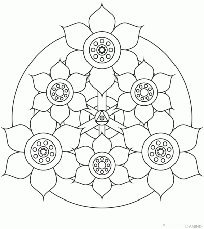 Flower Mandala Coloring Pages