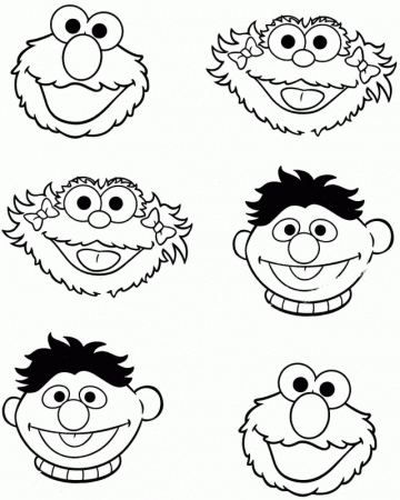 Colouring Sheets Cartoon Sesame Street Muppets Printable Free For 