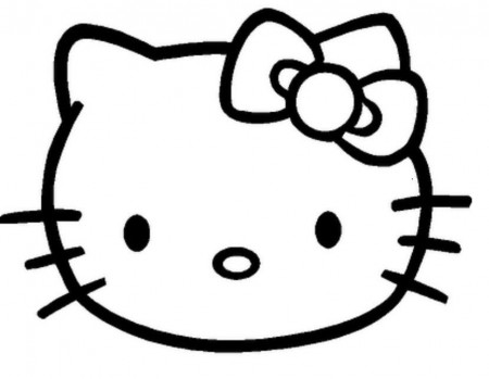 kitty face coloring pages print hello