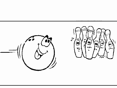 Printable Bowling 2 Sports Coloring Pages - Coloringpagebook.com