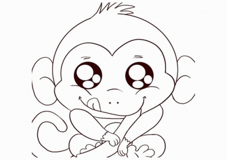 coloring pages of baby monkeys : Printable Coloring Sheet ~ Anbu 