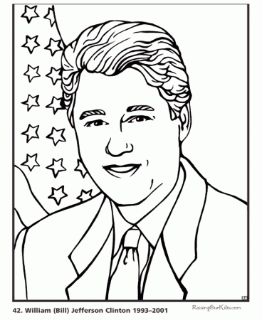 Bill Clinton - Coloring pages