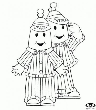 bananas in pyjamas Colouring Pages