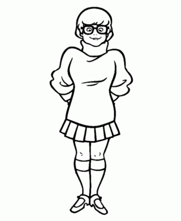 Scooby Doo Coloring Pages - Scooby friend Velma - Free Printable 