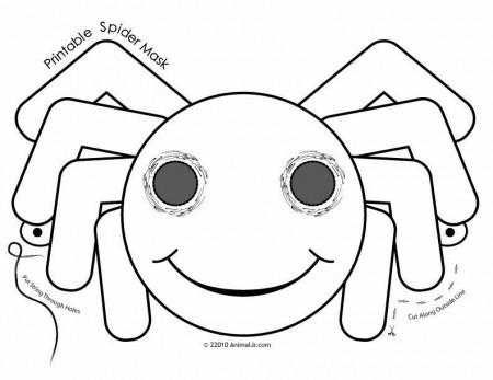 Fantasy Jr. | spider-mask-coloring-page | Halloween masks