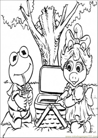 Coloring Pages Elmo And Friend Go Picnic (Cartoons > Muppet Babies 