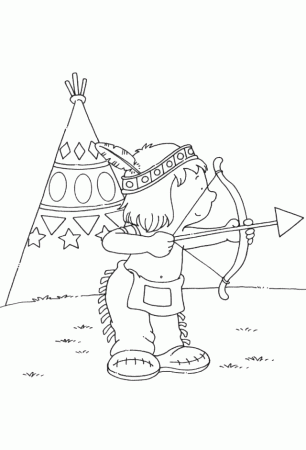 North amercian tipi tent Colouring Pages (page 2)