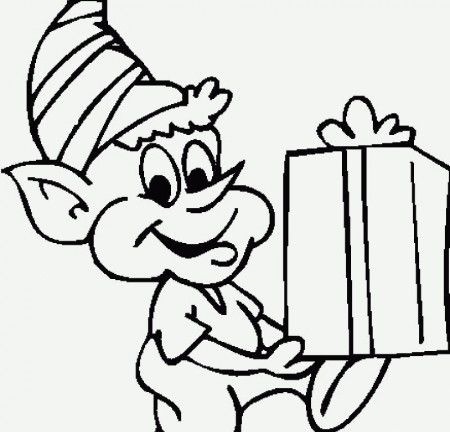 Christmas Elves Got Gifts Coloring Page - Kids Colouring Pages