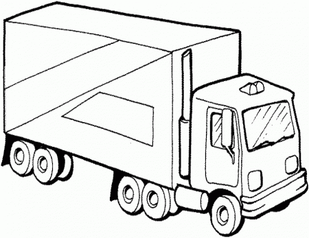 Pix For > Semi Truck Line Drawing