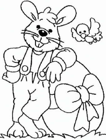 Colouring Sheets Easter Bunny Printable For Kindergarten #