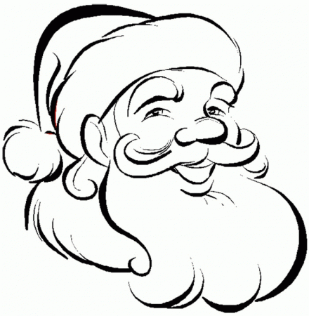 a4 size santa face Colouring Pages