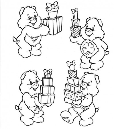 Birthday Care Bears Coloring Worksheets | Fun Coloring Pages 4 Kids |…