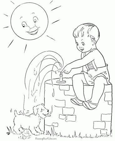 Coloring sheet of Summer for kid 038