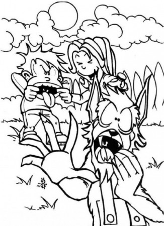 Print Halloween Werewolf And Kids Coloring Pages Or Download 