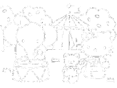 circus elephants Colouring Pages