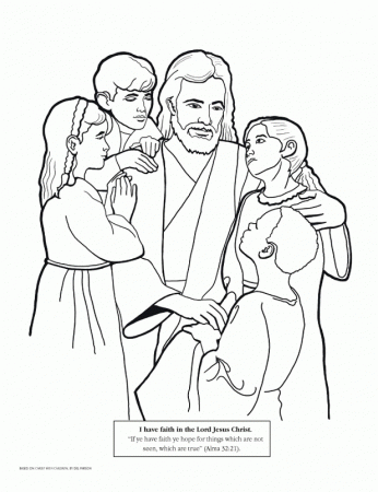 Childjesus With Children Coloring Page Lds