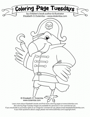 dulemba: Coloring Page Tuesday - Pirate Parrot!