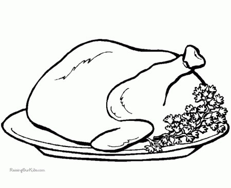 Pilgrim dinner coloring pages - 010