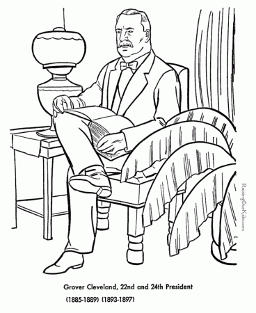 Grover Cleveland coloring pages - free and printable!