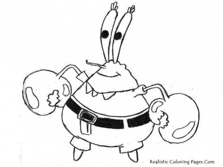Plankton Mr Krabs Spongebob Printable Coloring Kids Colouring 