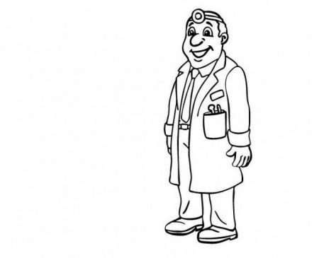 The Doctor Smiled Coloring Page - Kids Colouring Pages