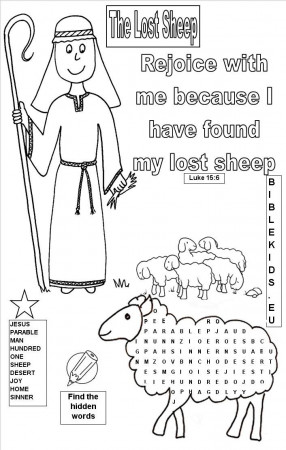 Dmca Bible Lost Sheep Coloring Page 1650 X 1275 596 Kb Png 