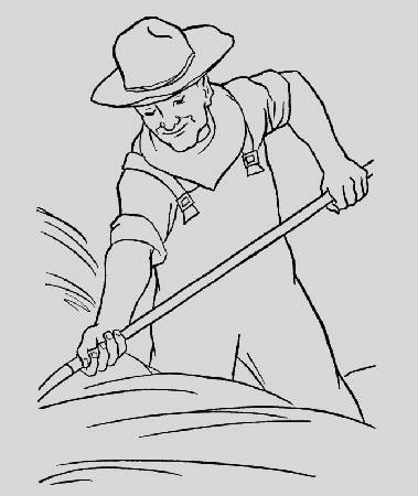 Being Composed Of Grass Coloring Pages - Farmer's Day Coloring 