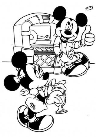 New Mickey Mouse Coloring Page - deColoring