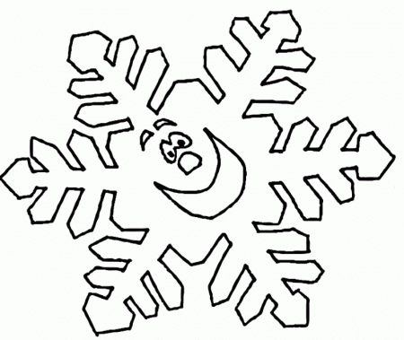 Snowflake Coloring Pages : Cute Snowflake Coloring Page Kids 