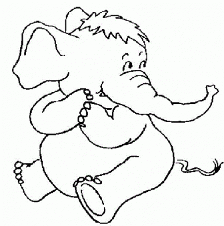 Coloring Pages Baby Elephant - Kids Colouring Pages