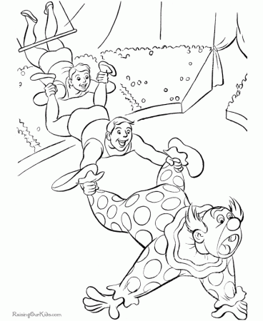 Circus coloring sheets, pages for kids